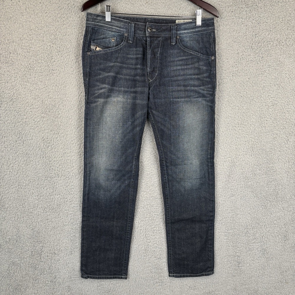 Diesel Jeans Men 30x30 (Fits 33x30) Darron Slim Tapered Dark Wash Button Fly USA